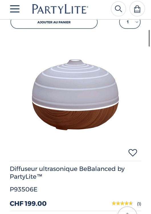 BeBalanced by PartyLite ™M Ultraschall Diffuser | Kaufen auf Ricardo