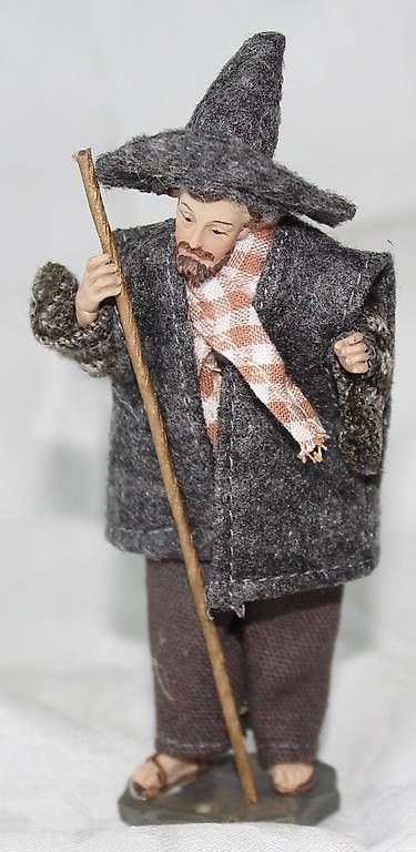 Statuette: Hirte Ankleidefigur mit Stab – Usato da Moosseedorf venduto da Tigerlily1