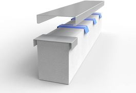 Alu-Mauerabdeckung Komplettsystem 11.73m Grau 100-135mm