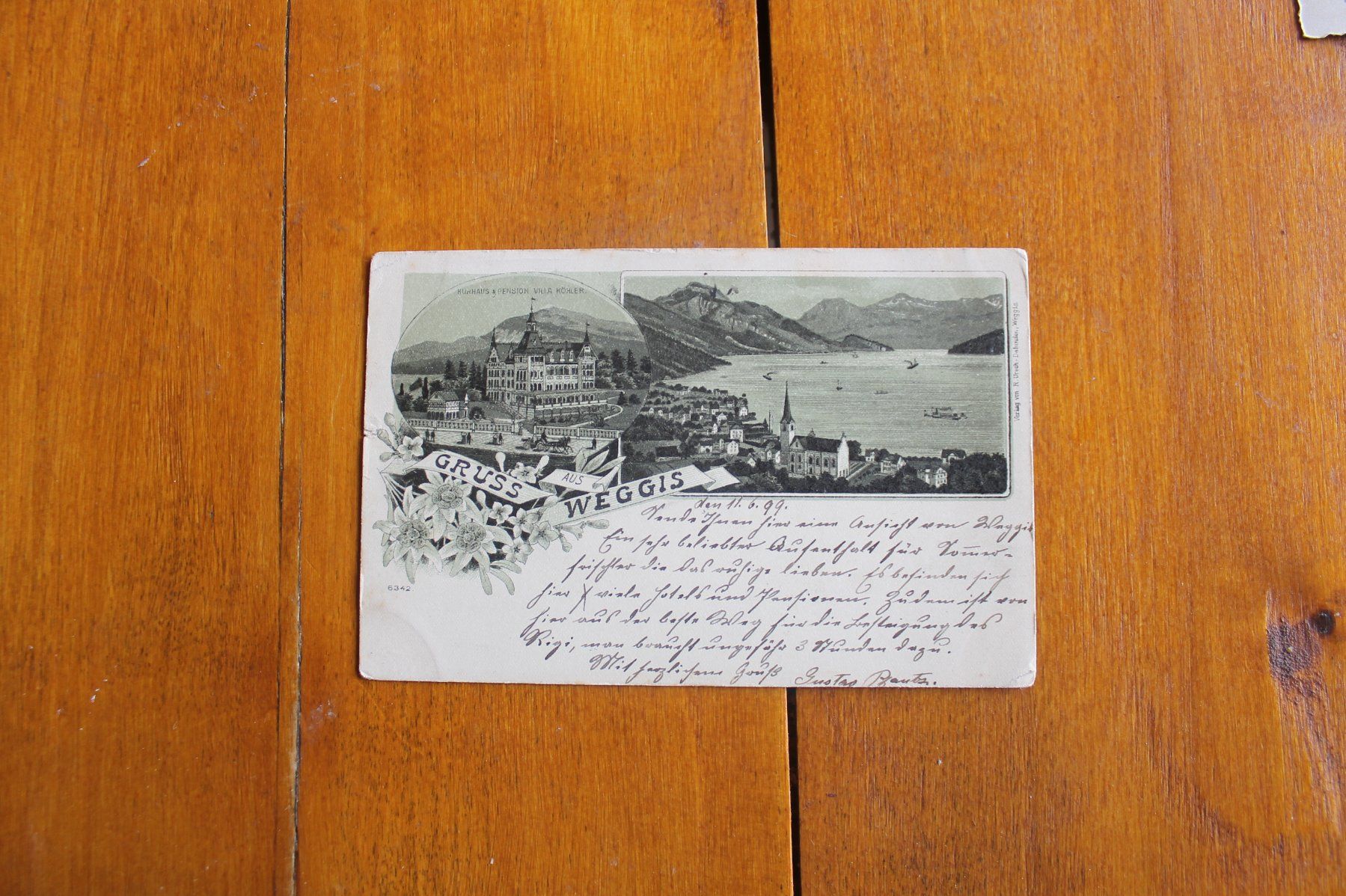 Ansichtskarten: Litho-AK Weggis – Gebraucht aus Oftringen von kambodo