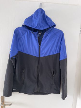 Nike Dri-FIT Jacke, Grösse L, Blau/Schwarz, Top! Y2k