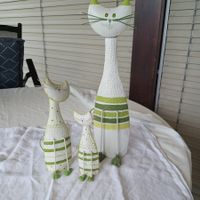 3 herzige Blechkatzen
