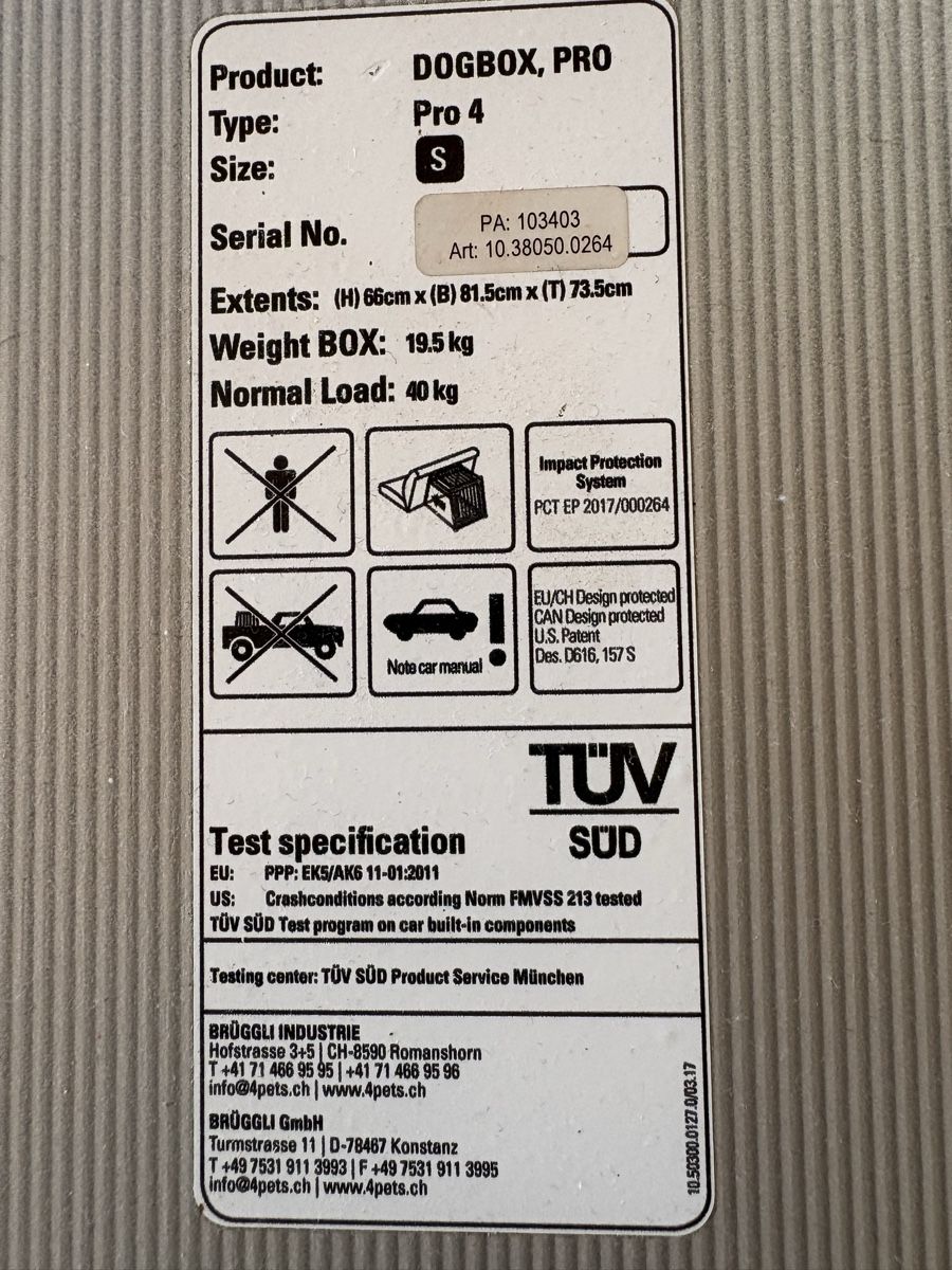 Käfige, Transport & Sicherheit: Hundebox 81x73 cm – Gebraucht aus Rüschlikon von pas_g92x 3