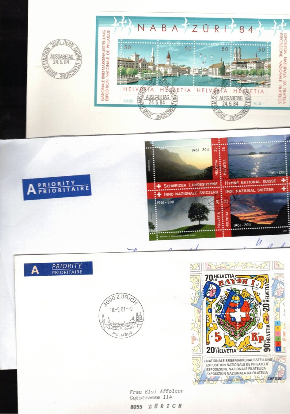Tutti i francobolli: 20 Blöcke auf Couvert Schweiz Briefmarken Schnäppchen – Usato da Widnau venduto da Seppl480 2