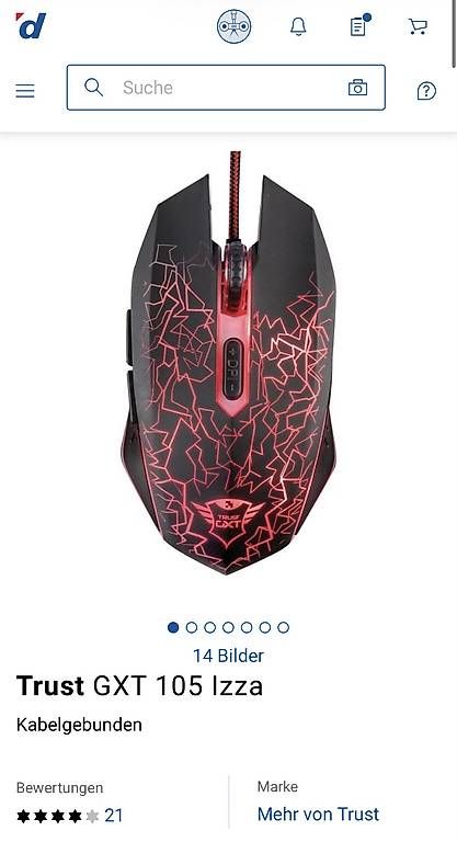 Trust Mouse: GXT 105 Gaming-Maus – Usato da Fislisbach venduto da Jale_31 3