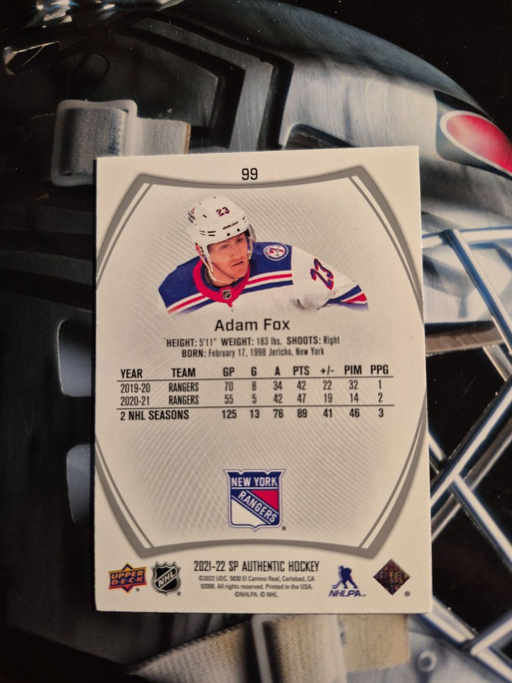 NHL Sammelbilder & Trading cards: NHL Adam Fox New York Rangers – Gebraucht aus Treiten von Sauber73 1