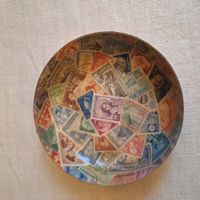 Vintage Briefmarken Teller