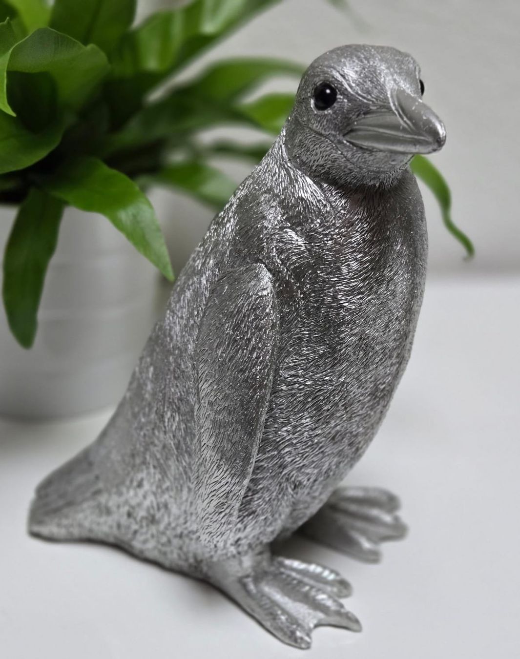 Spardosen: Silberfarbener Pinguin als Deko oder Sparschwein, Top! – Neu (gemäss Beschreibung) aus Rheinsulz von Gilea 4