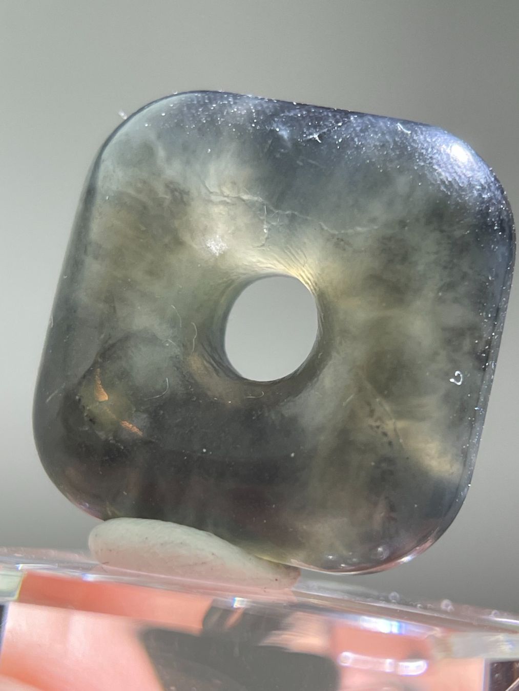 Ciondoli: Echte chinesische -Jade  Pi-Scheibe Ca.2cm – Nuovo (secondo la descrizione) da Schiers venduto da sisikristall 4