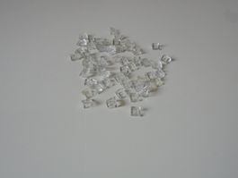 LEGO - 50 - TRANSPARENTE - GLATTE - SCHRÄG - STEINE 1 X 1