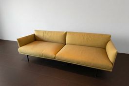 Muuto Outline Sofa 3-Sitzer, Kvadrat Canvas Gelb, 220 cm