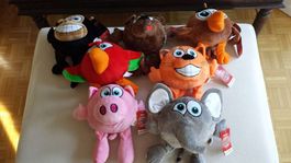 7 lustige Kuscheltiere Plüschtiere, gem. Foto, NEU!!!