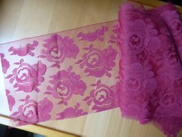 Rosen Tüll Stoff - pink- rot - 2 Meter zu einem Preis