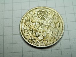 Großbritannien 6 Pence, 1961