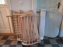 Original Babybay mit Verlängerungsseite und  Rausfallschutz