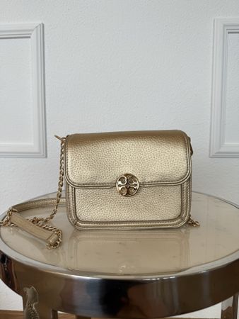 Tory Burch Umhängetasche Gold mit Kette guter Zustand
