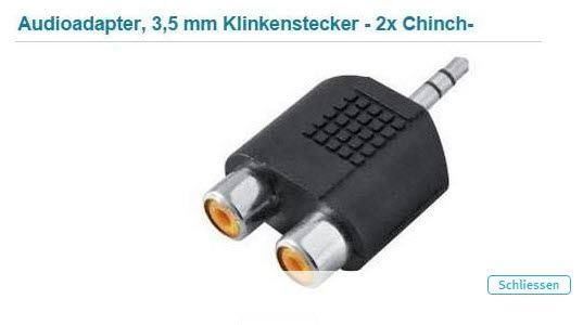 Audioadapter, 3,5 mm Klinkenstecker - 2x 1