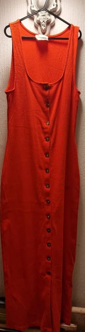 Kleider: Robe longue Sezane orange – Gebraucht aus Vevey von fer3ica