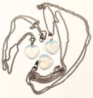 Kette mit Echtstein, Anhänger mit Kette Chromstahl
