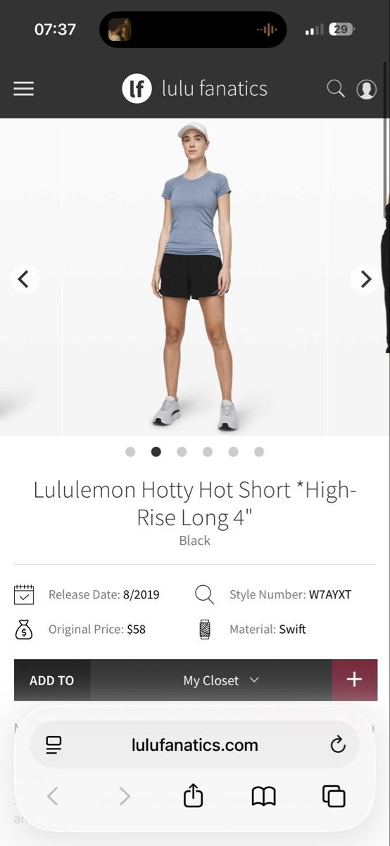 Lululemon Pantaloni: Lululemon Hotty Hot Short 4" Schwarz Gr. 12 – Nuovo (secondo la descrizione) da Basel venduto da kla_6ln8 5