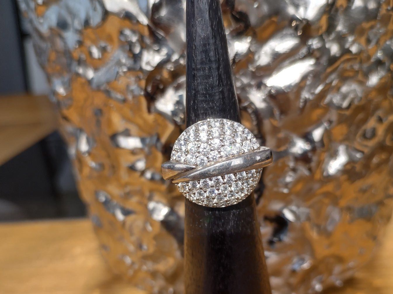 Ringe: GLITZER RING IN 925 SILBER – Gebraucht aus Romanshorn von BoutiqueA 1
