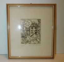 Lithografie limitiert u handsigniert v August Buchmann
