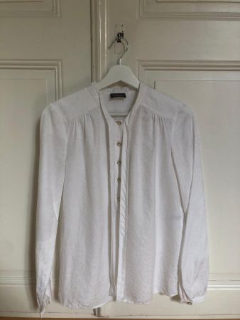 Chemisier blanc en coton et soie KOOKAÏ