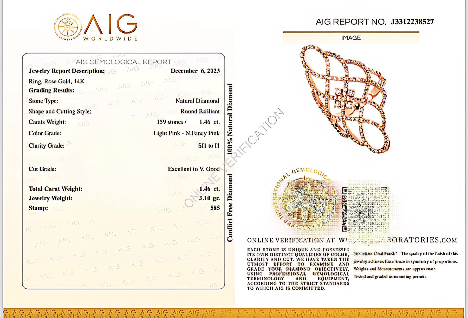 Anelli: Diamant-Ring 14k Roségold 1,46ct – Nuovo e nell'imballaggio originale da Illnau venduto da Juwelier_Mahler_GmbH 4