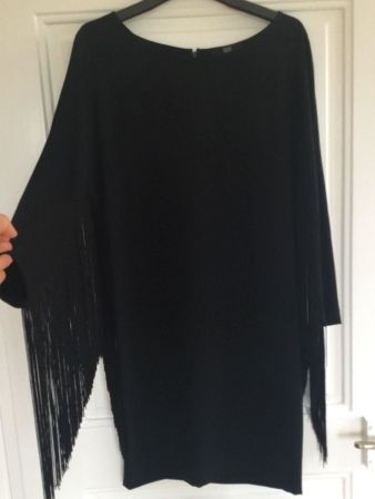 Steffen Schraut festliches Kleid mit Fransen XS/S Neu NP 559