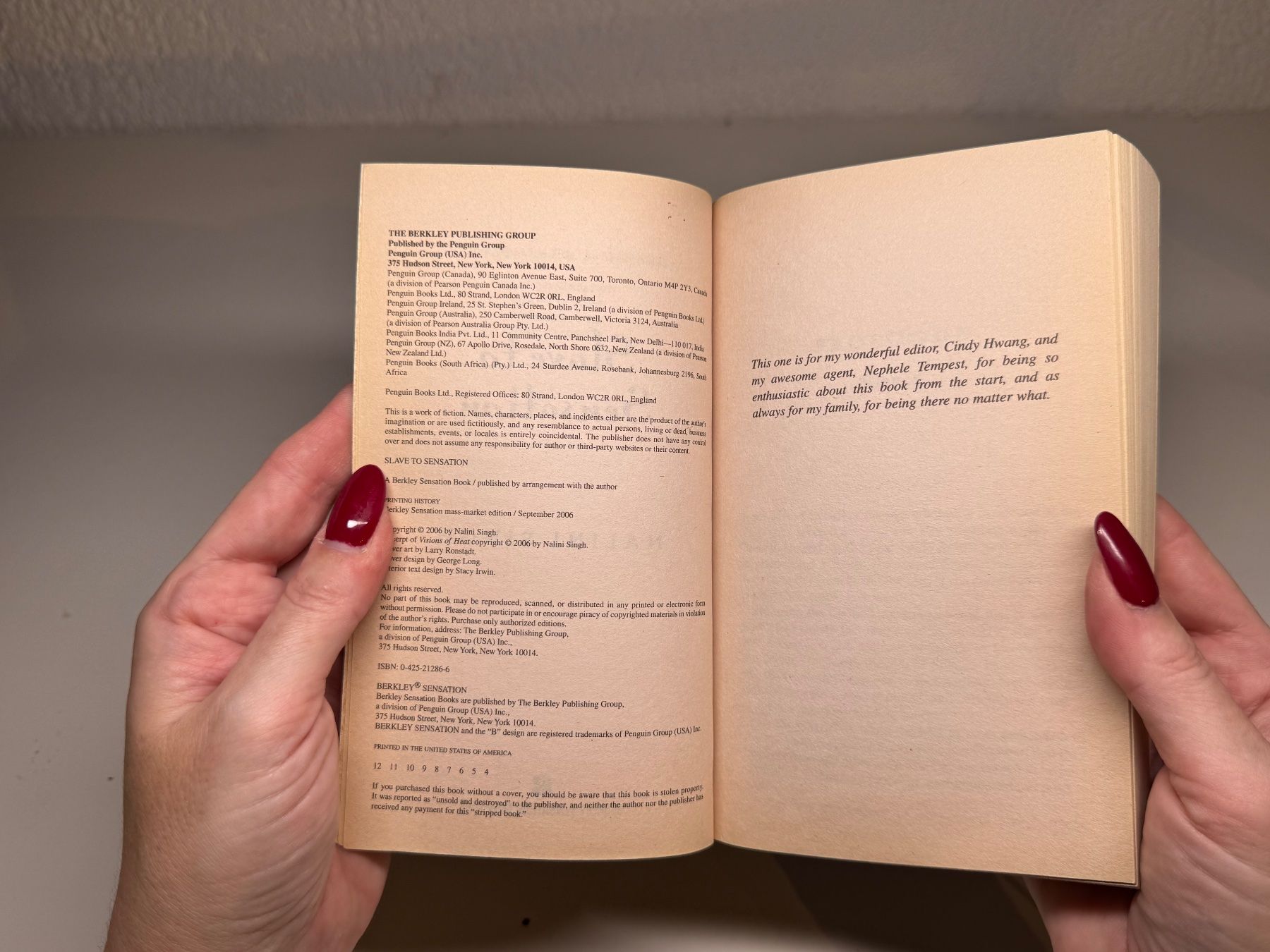 Libri: NOVEL: Nalini Singh, Slaveto Sensation – Usato da Grosswangen venduto da English_books 4