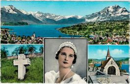 SZ 23 4-Bild-AK Küssnacht Gedächtniskapelle Königin Astrid