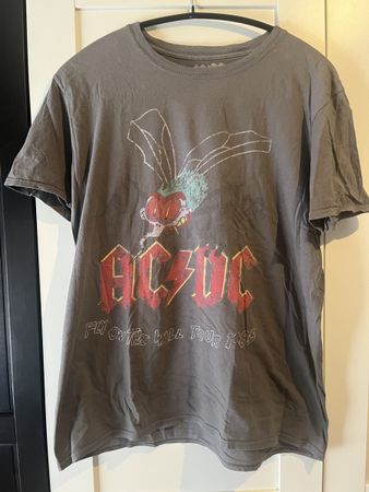 T-shirt AC/DC gris imprimé Fly on the Wall taille L