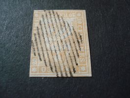 Strubel 20 Rappen orange, Rautestempel