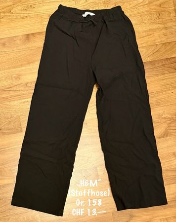 Schwarze Stoffhose von H&M, Gr. 158, ideal für den Sommer!