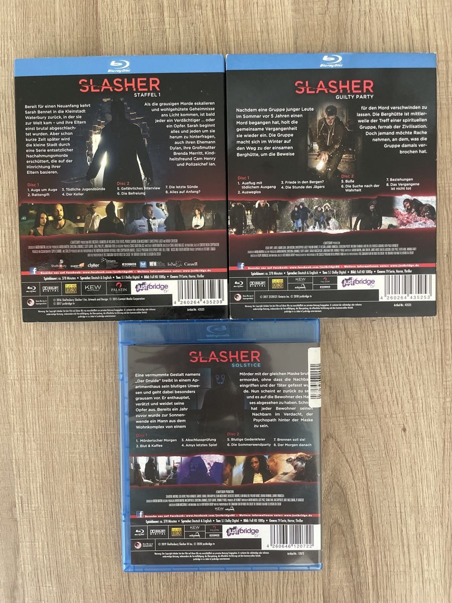 Tutti i DVDs: Slasher Komplette Serie BluRay – Usato da Hagendorn venduto da masterchieff 1