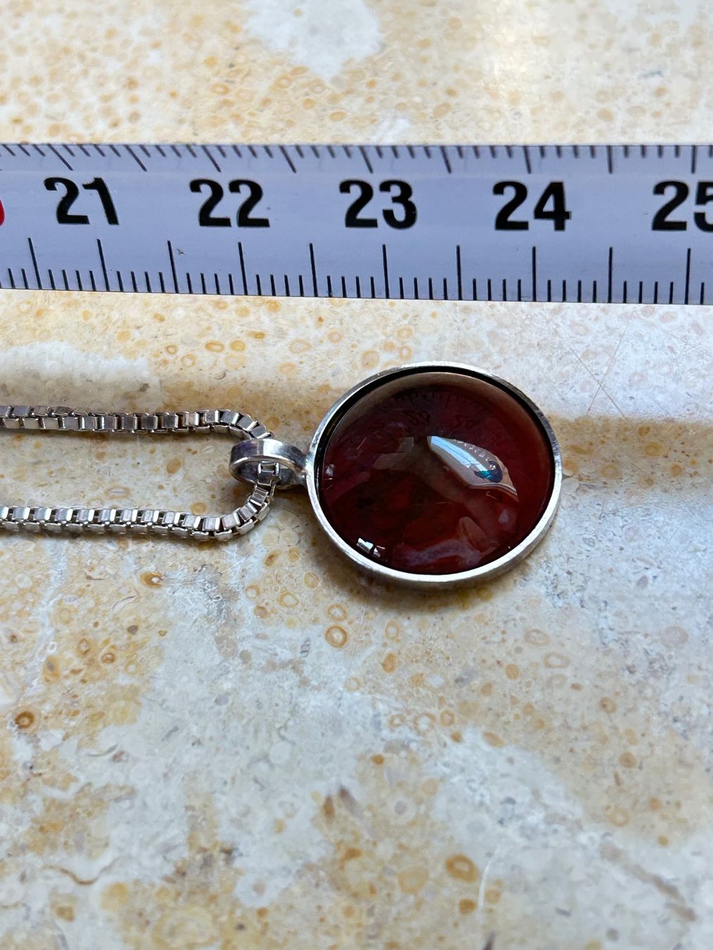 Catenine: Silberkette mit Anhänger, JASPIS, Modern – Usato da Laufen venduto da belleskulptur 5