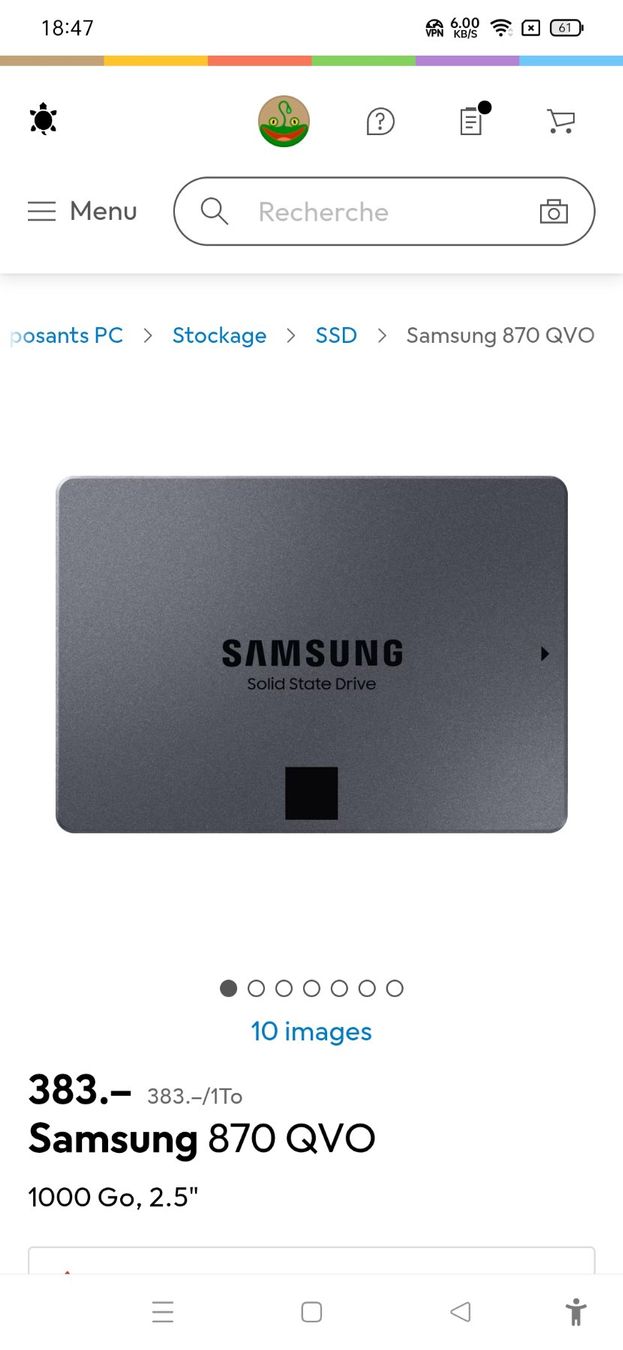 Samsung Disques durs: Samsung 870 QVO – D'occasion à Lausanne par syrinks 4