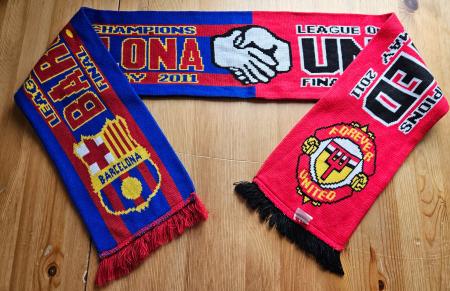 Barcelona vs Manchester United CHL Final 2011 Schal Fussball