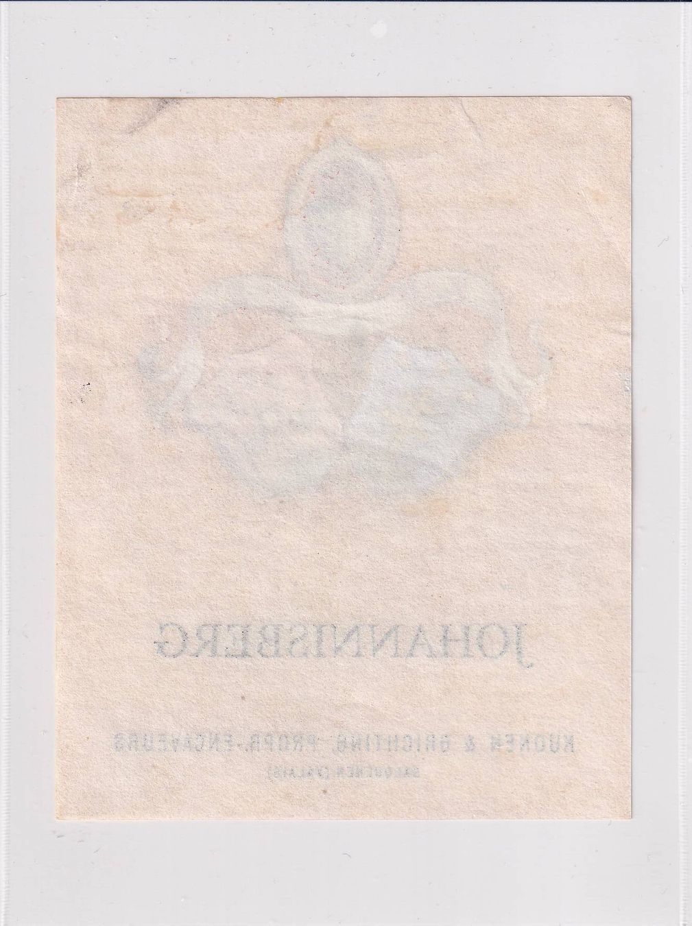 Carta: Etikette - Johannisberg /bd – Usato da Hombrechtikon venduto da Rudolf07 1