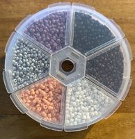 Rocailles Perlen in Organizer Box bunt NEU