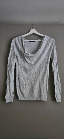 Pullover, Langarm, Grau, Grösse S