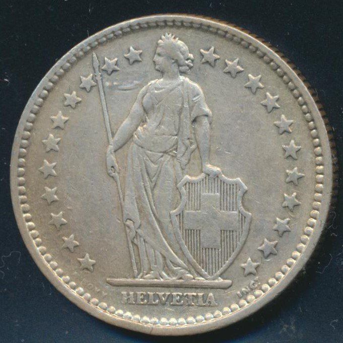 Tutti le monete: 2 Fr. 1908  ss+ – Usato da Roggwil BE venduto da Stampdealer3 1