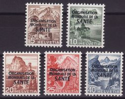 OMS Satz SBK-Nr. 1-5 (Landschaften 1948-1950) postfrisch **