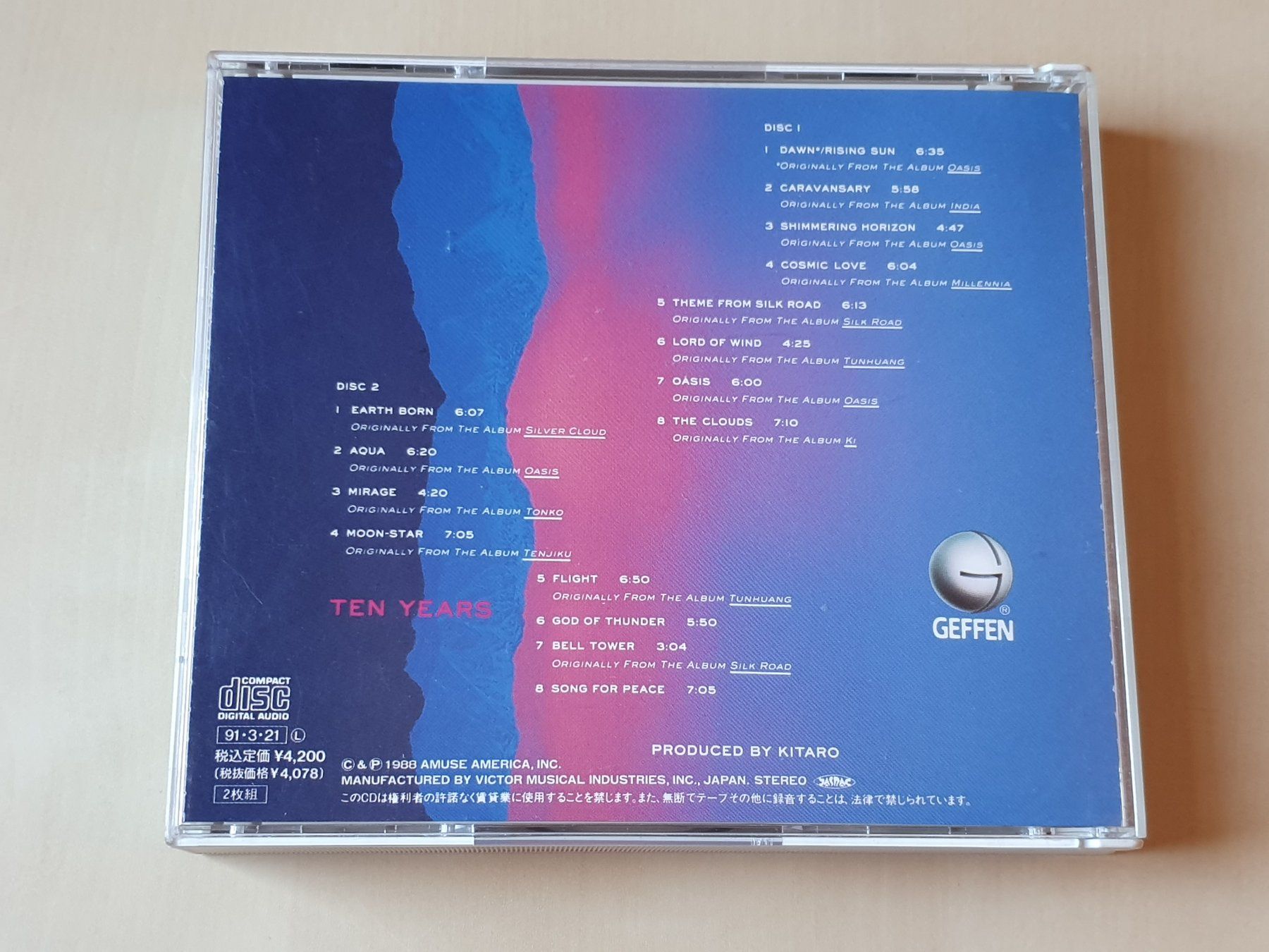 CD: Kitaro Ten Years – Usato da Stansstad venduto da collectorsshop 1