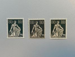Helvetia mit Schwert ZNr. 141x / 141y / 141z, ungebraucht