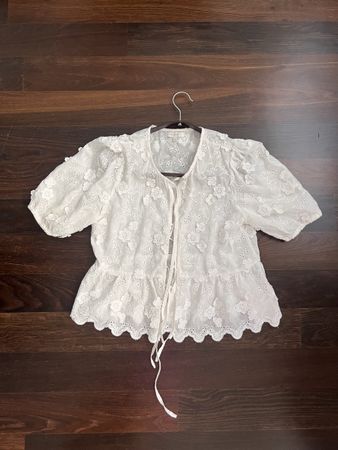 Kookai Blouse white size 38 embroidery