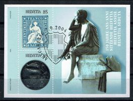 Bloc 1129 ET-Vollstempel Basel colé sur support en carton