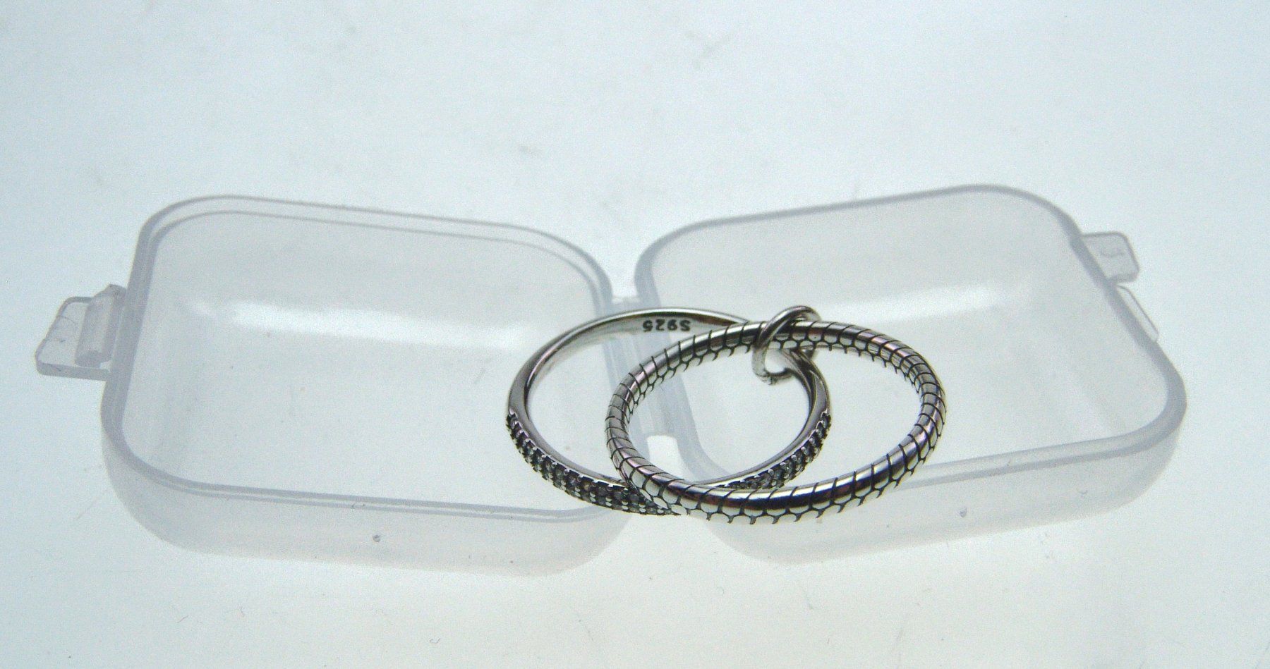 Anelli: 925 Silber doppelter Fingerring mit Schlangenmuster – Nuovo (secondo la descrizione) da Schmitten FR venduto da la_luna_blue 4