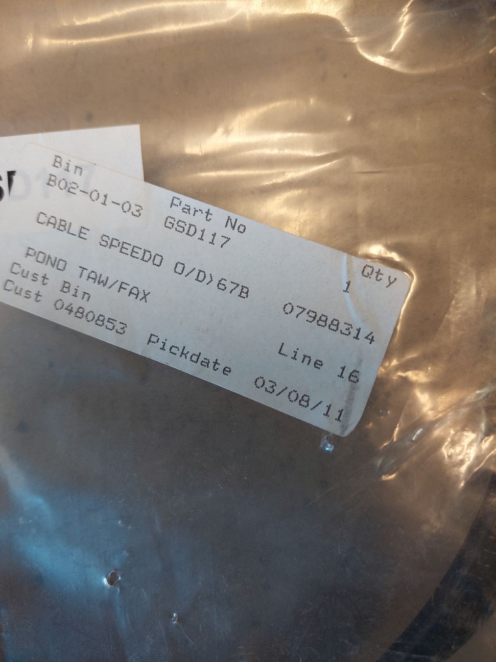 MG Tutti pezzi di ricambio auto: cable de compteur de vitesse MGB – Nuovo e nell'imballaggio originale da Thierrens venduto da Tbox 1