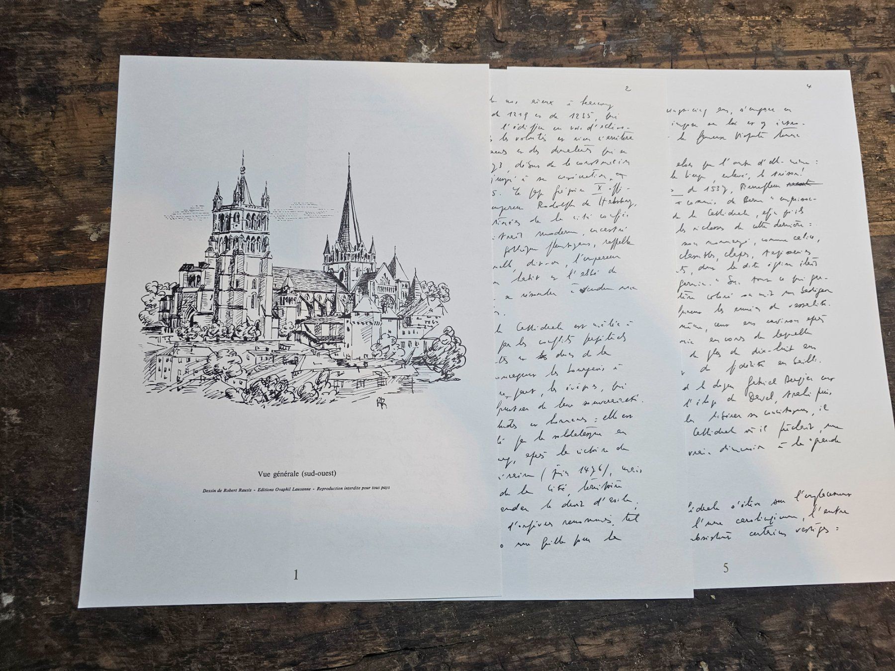 Tutti i francobolli: CH 1968 La Cathedrale de Lausanne - Documenti storici – Usato da Monte Carasso venduto da giave 2